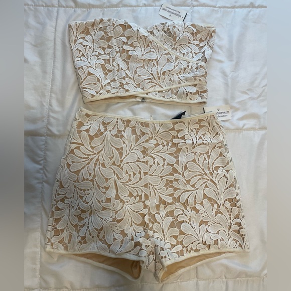 White Lace Two-Piece Set - Picture 1 of 5